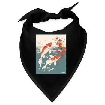 Parodie japanisches Werbeplakat Koi-Fisch - Bandana - Schwarz - Vorne