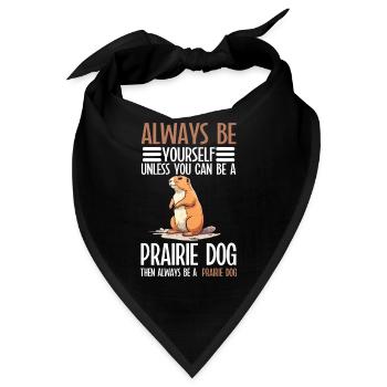 Lustige Prärie -Hundeliebhaber Lustiger Nagetier - Bandana - Schwarz - Vorne