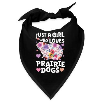 Lustige Prärie -Hundeliebhaber Lustiger Nagetier - Bandana - Schwarz - Vorne