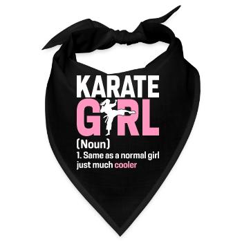 Karate Mädchen Lustige Kampfkünste Schwarzgurt Karate - Bandana - Schwarz - Vorne