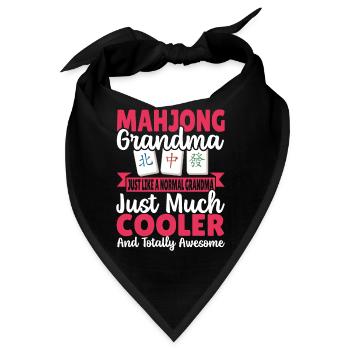 Geschenk für Mahjong Fans - Bandana - Schwarz - Vorne