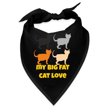 my big fat catlove - Bandana - Schwarz - Vorne