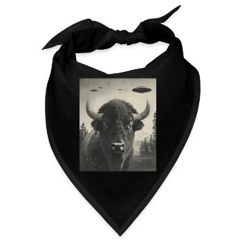 Selfie - Alien Selfie Bison UFO - Bandana - Schwarz - Vorne