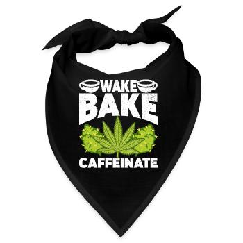 Weed Coffee Cannabis Stoner Koffein Ganja - Bandana - Schwarz - Vorne
