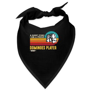 Dominoes Player A Short Story I Am A Domino Lover - Bandana - Schwarz - Vorne