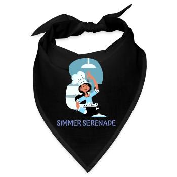 Chef Cook Kitchen Culinary Retro Bake Restaurant - Bandana - Schwarz - Vorne