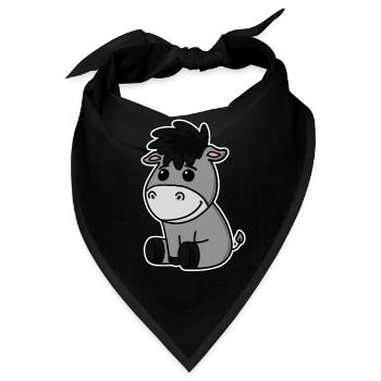 Esel Motiv - Bandana - Schwarz - Vorne