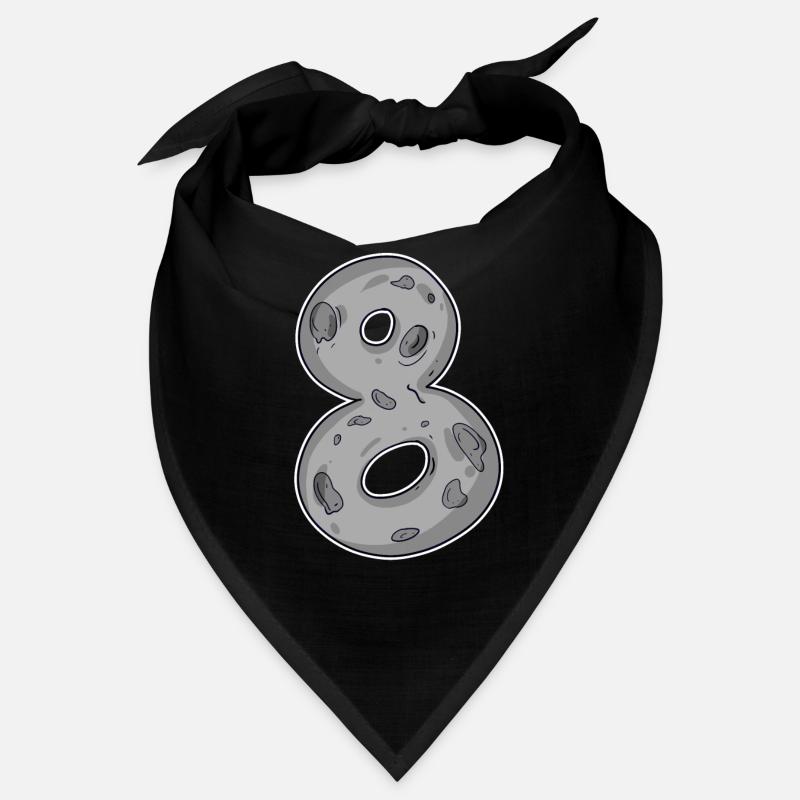 Numéro 8 Numéro Huit Motif de lune Bandana