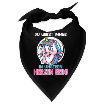 Abschiedsparty Du Wirst Immer in Unseren Herzen - Bandana - Schwarz - Vorne
