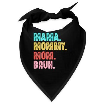 Muttertag Mama Mama Mama Mama Bruh retro vintage - Bandana - Schwarz - Vorne