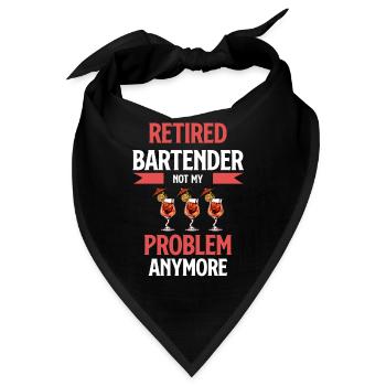 Barkeeper Im Ruhestand Nicht Mehr Mein Problem - Bandana - Schwarz - Vorne