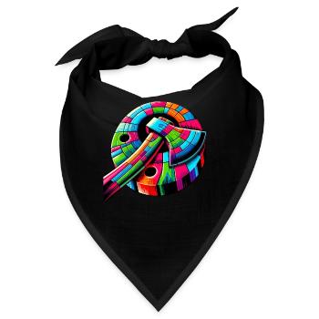 Pop Art Axt Werfen Beil Werfer Äxte - Bandana - Schwarz - Vorne