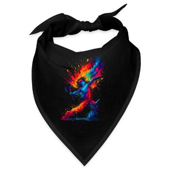 Pop Art Axt Werfen Beil Werfer Äxte - Bandana - Schwarz - Vorne
