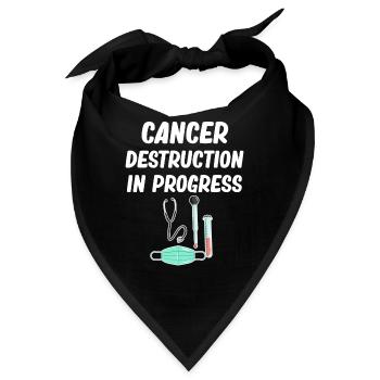 Krebszerstörung Im Gange Lustige Onkologen-chemo - Bandana - Schwarz - Vorne