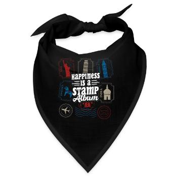 A Stamp Album's Joy: Collector's Pride - Bandana - Schwarz - Vorne