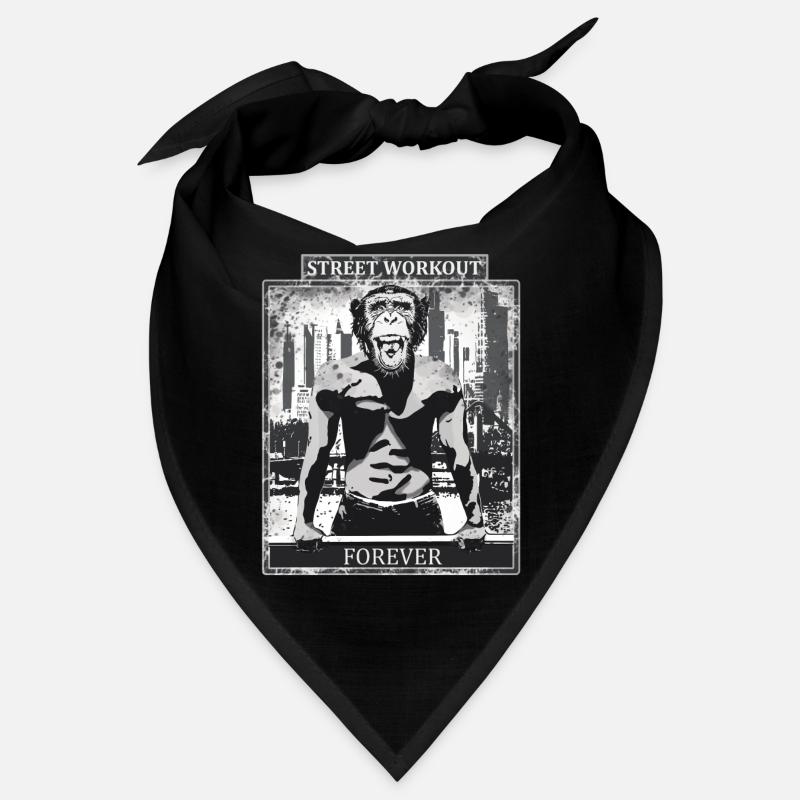 Street Workout Affe Design - Bandana - Schwarz