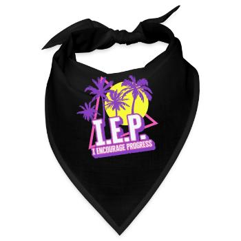 Hemd für Sonderpädagogik, IEP Ich ermutige zum Fortschritt - Bandana - Schwarz - Vorne