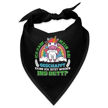 Abiturient Habe Mein Abi Geschafft Abschluss - Bandana - Schwarz - Vorne