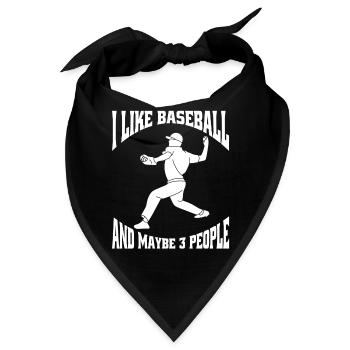 Baseball Baseballspieler Baseballer Baseballteam - Bandana - Schwarz - Vorne