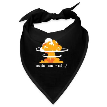 Linux Funny Linux Command Sudo RM RF für Männer - Bandana - Schwarz - Vorne