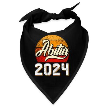 Abitur 2024 Abschluss Abiturient Abi Abiturienten - Bandana - Schwarz - Vorne