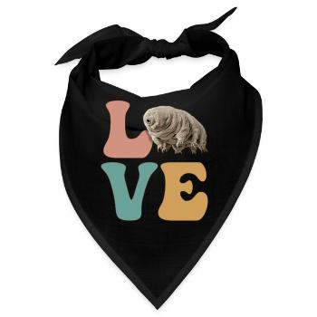 LIEBE Bärtierchen Wasserbär Mikrobiologie - Bandana - Schwarz - Vorne