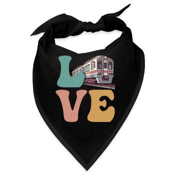 LOVE Train Trainspotter Trainspotting Modellbahn - Bandana - Schwarz - Vorne