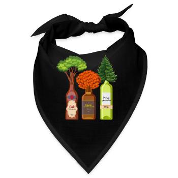 Krankenschwester Hemd, Eiche Ahorn Kiefern Flaschenstil - Bandana - Schwarz - Vorne