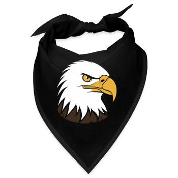 Adler-Vogel - Bandana - Schwarz - Vorne