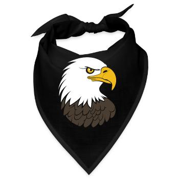 Adler-Vogel - Bandana - Schwarz - Vorne