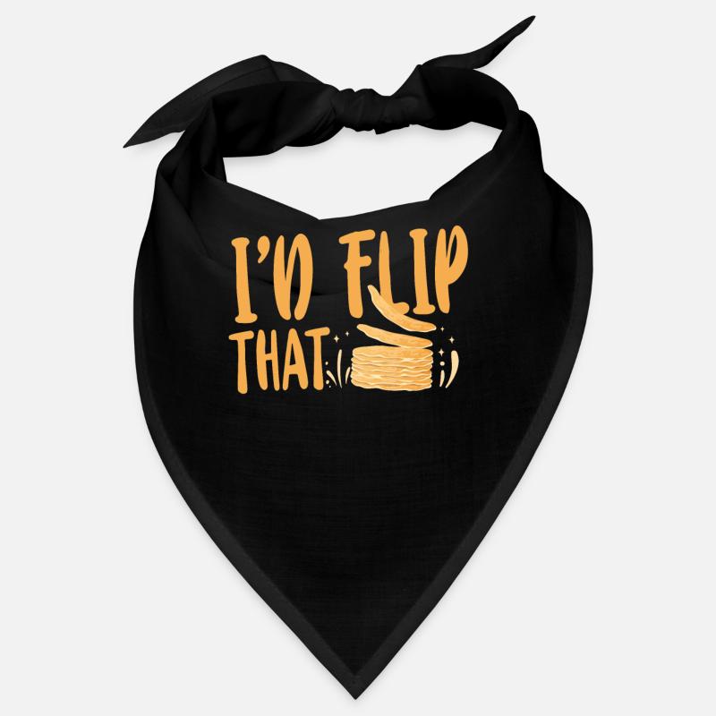 Pancake Lover Kids Pun I'd Flip Bandana