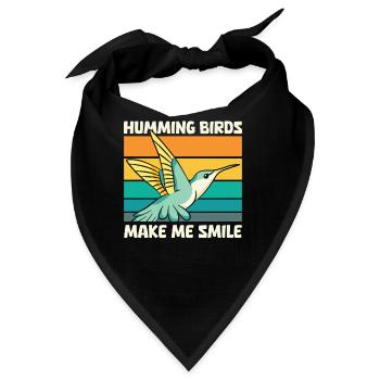 Kolibri Glückliche Freude - Bandana - Schwarz - Vorne