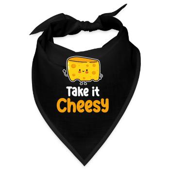 Take It Käse Cheddar Mozzarella Molkerei-parmesan - Bandana - Schwarz - Vorne