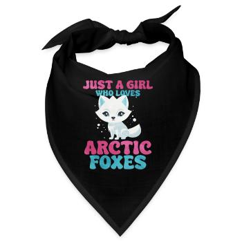 Niedliches Polarfuchs-Geschenk - Bandana - Schwarz - Vorne