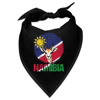 Namibia Afrika Souvenir - Bandana - Schwarz - Vorne