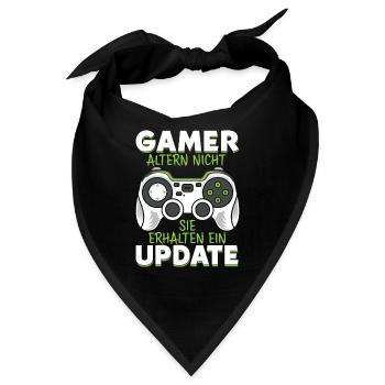 GAMER altern nicht sie erhalten ein UPDATE - Bandana - Schwarz - Vorne