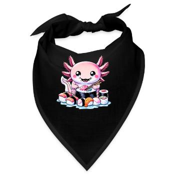 Axolotl- Und Sushi-liebhaber, Japanische - Bandana - Schwarz - Vorne