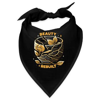 Kintsugi Kintsukuroi Imperfekte Japanische Kunst - Bandana - Schwarz - Vorne