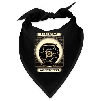 Kintsugi Kintsukuroi Imperfekte Japanische Kunst - Bandana - Schwarz - Vorne