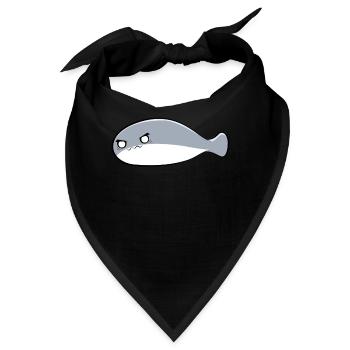 Sacambaspis Uralter Fisch Meme Dämonisch - Bandana - Schwarz - Vorne
