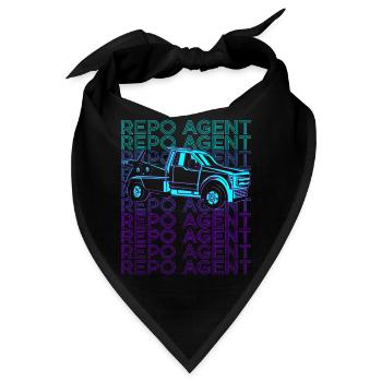 Repo Agent Rückübertragungsagent Retro - Bandana - Schwarz - Vorne