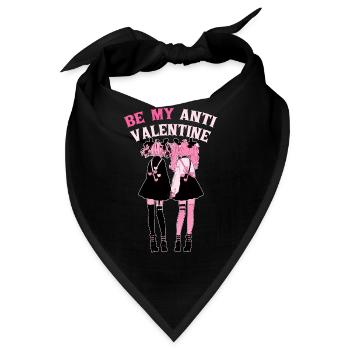 Be My Anti Valentine Couple Emo Friends Goth Fashi - Bandana - Schwarz - Vorne