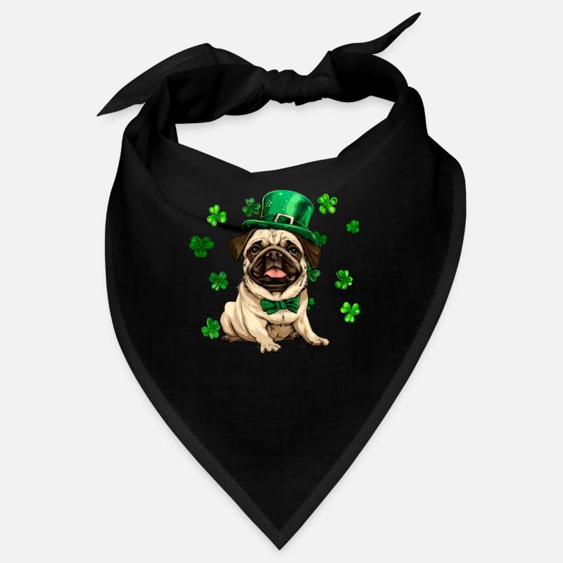 Chien carlin St Patrick’s Day Shamrock Bandana