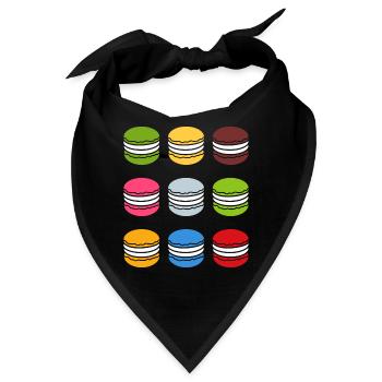 Macarons - Bandana - Schwarz - Vorne