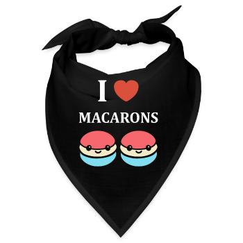 Ich liebe Makronen - Bandana - Schwarz - Vorne