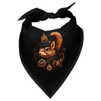 Eichhörnchen Steampunk - Bandana - Schwarz - Vorne