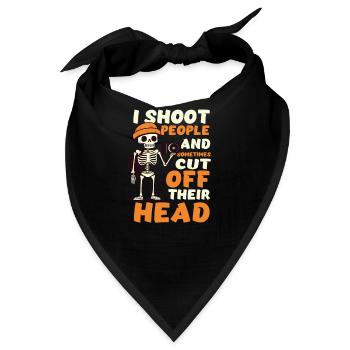 Fotoshooting Menschen schneiden Köpfe ab - Bandana - Schwarz - Vorne