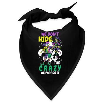 Jester Jokers Mardi Gras Music Parade Masquerade - Bandana - Schwarz - Vorne