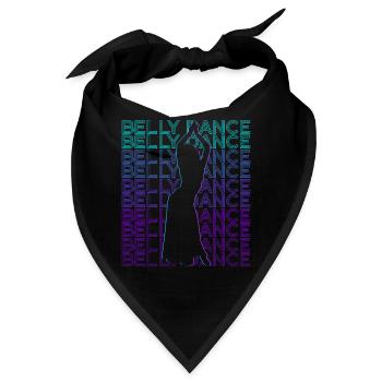 Bauchtanz Bauchtänzerin Retro Bauchtanz - Bandana - Schwarz - Vorne