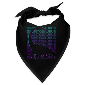 Brontosaurus Dinosaurier Retro - Bandana - Schwarz - Vorne